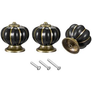 Others Céramique Tiroir Boutons, 3pcs Poignées Tirettes 40mm Dia Bouton Vis, Noir - Publicité Others Céramique Tiroir Boutons, 3pcs Poignées Tirettes 40mm Dia Bouton Vis, Noir - Publicité