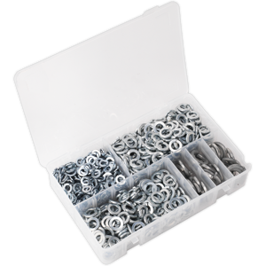Rondelle Ressort Assortiment 1010pc Din 127b M6-M16 Metric Zinc - Sealey Ab058sw - Publicité Rondelle Ressort Assortiment 1010pc Din 127b M6-M16 Metric Zinc - Sealey Ab058sw - Publicité