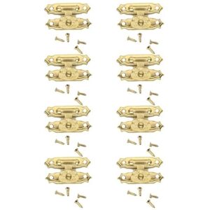 Eurowagens 8 Pcs Hasp Et Charnières En Fer Robustes Accessoire Pour Boîte Rustique - Publicité Eurowagens 8 Pcs Hasp Et Charnières En Fer Robustes Accessoire Pour Boîte Rustique - Publicité