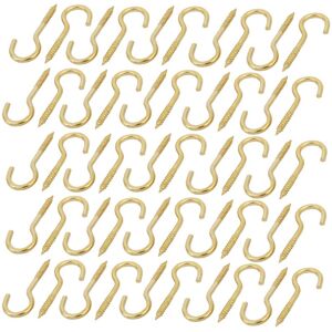 Uxcell 3,3mm Dia 40mm Long Fil Plaqué Laiton Fer Crochet Vis Autotaraudeuse 50pcs - Publicité Uxcell 3,3mm Dia 40mm Long Fil Plaqué Laiton Fer Crochet Vis Autotaraudeuse 50pcs - Publicité