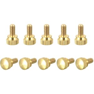 Uxcell 10pcs Bouton Moleté Vis, M5x10mm Laiton Boulons Étagé Poignée Boutons Attaches - Publicité Uxcell 10pcs Bouton Moleté Vis, M5x10mm Laiton Boulons Étagé Poignée Boutons Attaches - Publicité