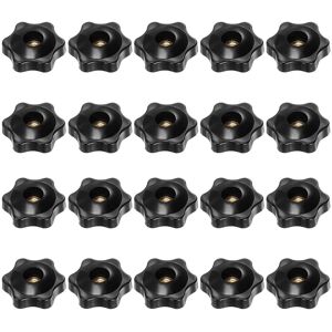 Uxcell Poignée En Laiton Noir 20 Pièces Pour Bouton 6 Étoiles Filetage 1/4-20 Tête 32mm - Publicité Uxcell Poignée En Laiton Noir 20 Pièces Pour Bouton 6 Étoiles Filetage 1/4-20 Tête 32mm - Publicité