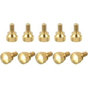 Uxcell 10pcs Bouton Moleté Vis, M4x8mm Laiton Boulons Étagé Poignée Boutons Attaches - Publicité Uxcell 10pcs Bouton Moleté Vis, M4x8mm Laiton Boulons Étagé Poignée Boutons Attaches - Publicité