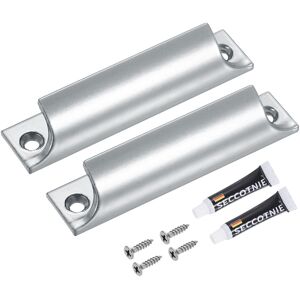 Uxcell 2pcs Poignées De Tiroir 3.5 Pouces Avec Vis Et Colle Pour Placard Gris Clair - Publicité Uxcell 2pcs Poignées De Tiroir 3.5 Pouces Avec Vis Et Colle Pour Placard Gris Clair - Publicité