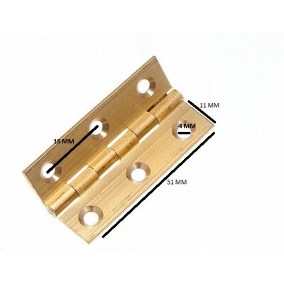 Onestopdiy Mégot Charnière Porte Boite Extrudé Laiton 50mm 5.1cm Avec Vis 3 Paires - Publicité Onestopdiy Mégot Charnière Porte Boite Extrudé Laiton 50mm 5.1cm Avec Vis 3 Paires - Publicité