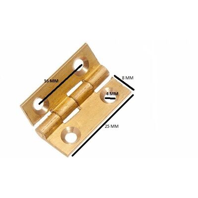 Hinge de porte en laiton Onestopdiy - 25mm - 10 paires - Publicité Hinge de porte en laiton Onestopdiy - 25mm - 10 paires - Publicité