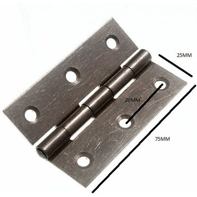Onestopdiy Charnière Mégot Porte Portail Acier Brut 75mm 7.6cm + Vis 2 Paires - Publicité Onestopdiy Charnière Mégot Porte Portail Acier Brut 75mm 7.6cm + Vis 2 Paires - Publicité