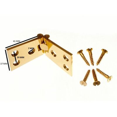 Onestopdiy Laiton Compteur Rabat Charnière Poli 1 1/10.2cm X 10.2cm Avec Vis 5 Paires - Publicité Onestopdiy Laiton Compteur Rabat Charnière Poli 1 1/10.2cm X 10.2cm Avec Vis 5 Paires - Publicité