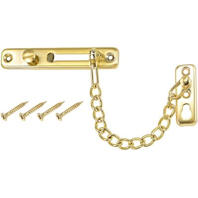Chaîne Porte Garde Serrure Loquet Avec Ressort Antivol Verrou Pression Or 1pcs - Publicité Chaîne Porte Garde Serrure Loquet Avec Ressort Antivol Verrou Pression Or 1pcs - Publicité