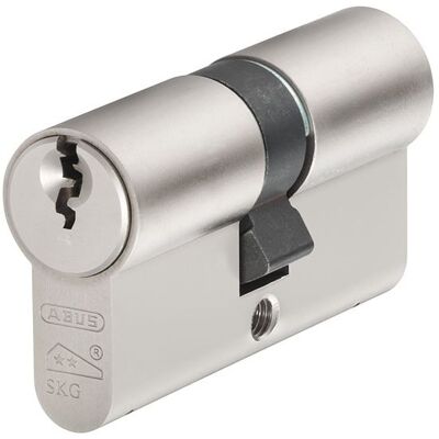 ABUS E60NP Cylindre Double Euro Nickel Perle - Système de verrouillage - Publicité ABUS E60NP Cylindre Double Euro Nickel Perle - Système de verrouillage - Publicité
