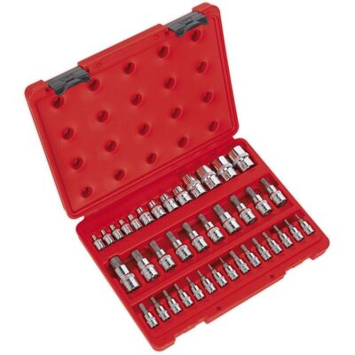 Sealey Trx-Étoile Prise & Sécurité Douille Set 38pc 0.6cm,1cm & 1.3cmsq Lecteur - Publicité Sealey Trx-Étoile Prise & Sécurité Douille Set 38pc 0.6cm,1cm & 1.3cmsq Lecteur - Publicité