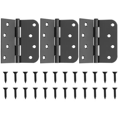 Uxcell 4 Charnières Pour Porte 4x4\\\", Carrées Et Rayon 5/8\\\" (Noir Mat, 3 Pcs) - Publicité Uxcell 4 Charnières Pour Porte 4x4\\\", Carrées Et Rayon 5/8\\\" (Noir Mat, 3 Pcs) - Publicité