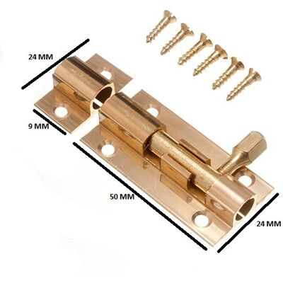 Onestopdiy Serrure À Glissière En Laiton De 50mm 2 Pouces Avec Vis Paquet De 100 - Publicité Onestopdiy Serrure À Glissière En Laiton De 50mm 2 Pouces Avec Vis Paquet De 100 - Publicité