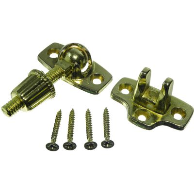 Onestopdiy Loquet De Fixation Pour Fenêtre À Guillotine En Laiton + Vis Lot De 2 - Publicité Onestopdiy Loquet De Fixation Pour Fenêtre À Guillotine En Laiton + Vis Lot De 2 - Publicité