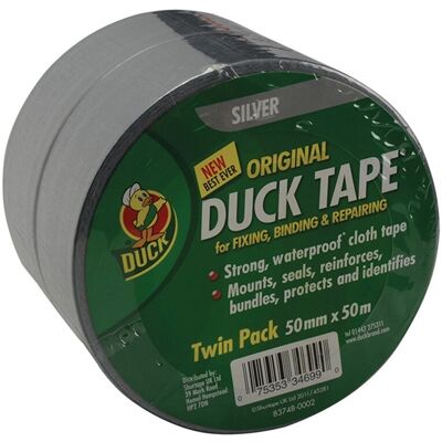 Duck Tape - 211115 Original 50mm x 50m - Argent - Tape - Publicité Duck Tape - 211115 Original 50mm x 50m - Argent - Tape - Publicité