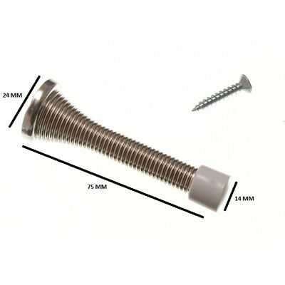 Onestopdiy Ressort Porte Garde Cale À Ressort Np Nickel Finition Avec Vis Paquet De 10 - Publicité Onestopdiy Ressort Porte Garde Cale À Ressort Np Nickel Finition Avec Vis Paquet De 10 - Publicité