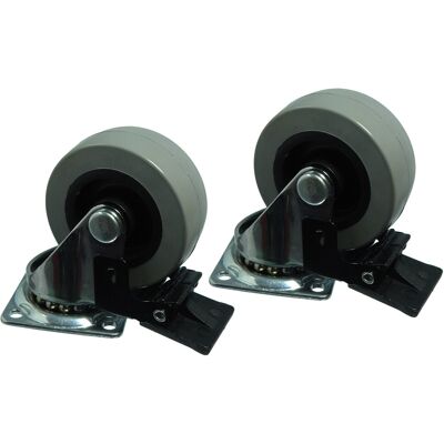 Onestopdiy 50mm Dolly De Roulette Simple Plaque Fix Roue Pivotante Avec Frein 2 Paire 4 - Publicité Onestopdiy 50mm Dolly De Roulette Simple Plaque Fix Roue Pivotante Avec Frein 2 Paire 4 - Publicité