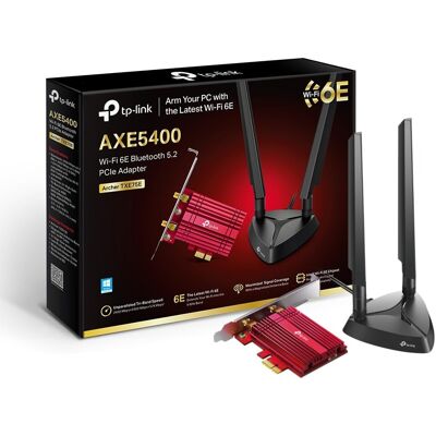 Tp-Link Axe5400 Tri-Band Wi-Fi 6e Bluetooth 5.2 Pci Express Adapter With Two Ant - Publicité Tp-Link Axe5400 Tri-Band Wi-Fi 6e Bluetooth 5.2 Pci Express Adapter With Two Ant - Publicité