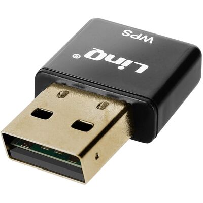 Adaptateur USB WiFi LinQ 300Mbps - Compact, Noir - Publicité Adaptateur USB WiFi LinQ 300Mbps - Compact, Noir - Publicité