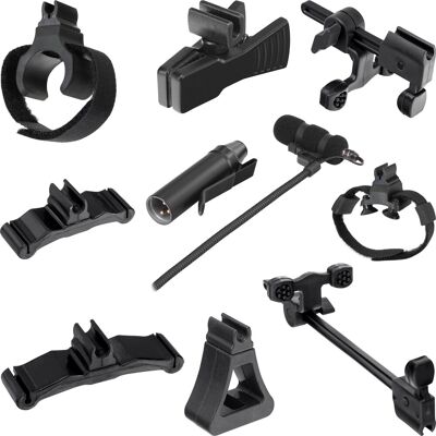 Pronomic Microphone De Lavalier D'Instruments De Musique Set Pour A Corde Vent Batteries - Publicité Pronomic Microphone De Lavalier D'Instruments De Musique Set Pour A Corde Vent Batteries - Publicité