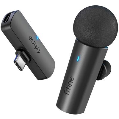 Microphone Cravate Sans Fil Fifine M6 - Publicité Microphone Cravate Sans Fil Fifine M6 - Publicité
