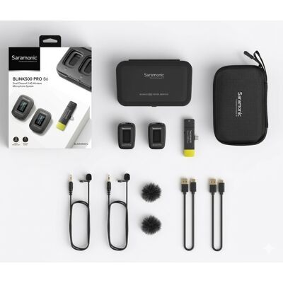 Saramonic Blink 500 Pro B6 Wireless Lavalier Microphone For Smartphone Camera - Publicité Saramonic Blink 500 Pro B6 Wireless Lavalier Microphone For Smartphone Camera - Publicité
