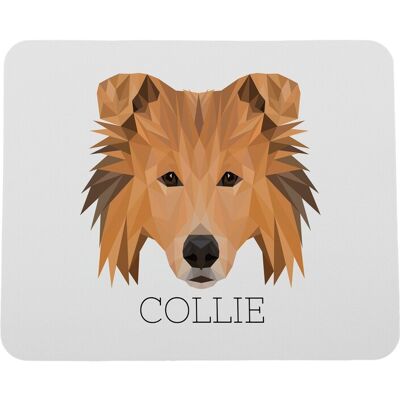 Tapis De Souris Géométrique Rough Collie Avec Photo Et Inscription Art-Dog - Publicité Tapis De Souris Géométrique Rough Collie Avec Photo Et Inscription Art-Dog - Publicité