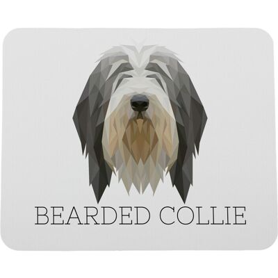 ART Bearded Collie, Highland Collie - Tapis De Souris Géométrique Avec Photo Et Insc - Publicité ART Bearded Collie, Highland Collie - Tapis De Souris Géométrique Avec Photo Et Insc - Publicité