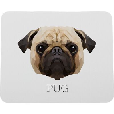 Tapis De Souris Géométrique Mops, Pug, Carlin Avec Photo Et Inscription Art-Dog - Publicité Tapis De Souris Géométrique Mops, Pug, Carlin Avec Photo Et Inscription Art-Dog - Publicité
