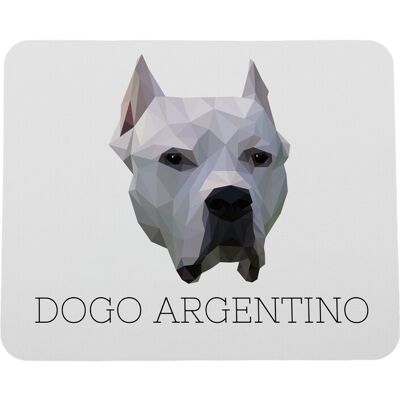 ART Tapis De Souris Géométrique Représentant Un Chien Argentin (Dogo Argentino), Ave - Publicité ART Tapis De Souris Géométrique Représentant Un Chien Argentin (Dogo Argentino), Ave - Publicité