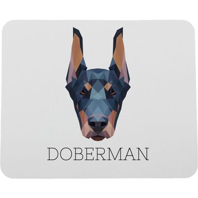 ART Doberman, Dobermann I - Tapis De Souris Géométrique Avec Photo Et Inscription Ar - Publicité ART Doberman, Dobermann I - Tapis De Souris Géométrique Avec Photo Et Inscription Ar - Publicité