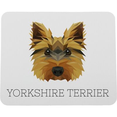 ART Yorkshire Terrier, York, York, Yorkie - Tapis De Souris Géométrique Avec Photo E - Publicité ART Yorkshire Terrier, York, York, Yorkie - Tapis De Souris Géométrique Avec Photo E - Publicité