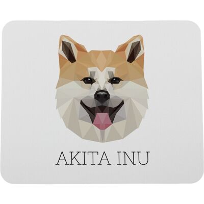 Akita, Akita Inu - Tapis De Souris Géométrique Avec Photo Et Inscription Art-Dog - Publicité Akita, Akita Inu - Tapis De Souris Géométrique Avec Photo Et Inscription Art-Dog - Publicité
