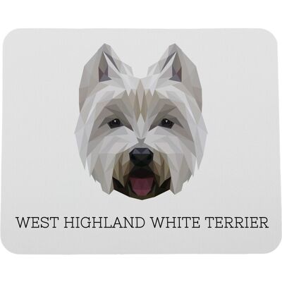 ART Tapis De Souris Géométrique West Highland White Terrier (Westie) Avec Photo Et I - Publicité ART Tapis De Souris Géométrique West Highland White Terrier (Westie) Avec Photo Et I - Publicité