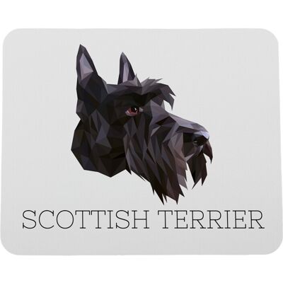 ART Tapis De Souris Géométrique Scottish Terrier, Aberdeen Terrier Avec Photo Et Ins - Publicité ART Tapis De Souris Géométrique Scottish Terrier, Aberdeen Terrier Avec Photo Et Ins - Publicité