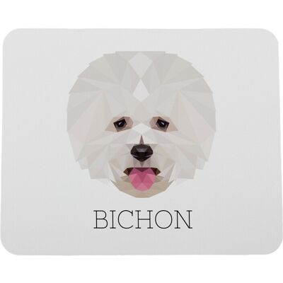 ART Bichon Frisé, Tenerife Dog - Tapis De Souris Géométrique Avec Photo Et Inscripti - Publicité ART Bichon Frisé, Tenerife Dog - Tapis De Souris Géométrique Avec Photo Et Inscripti - Publicité