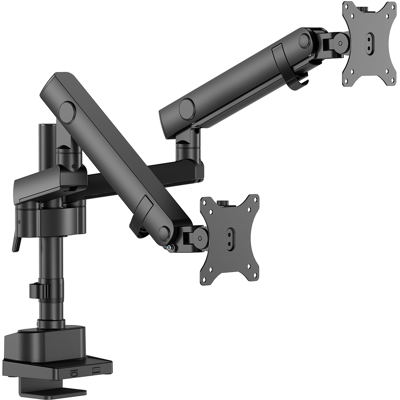 Kimex Support Écran Pc À Ressort Mécanique 2 Écrans Pc 17\"-35\ - Publicité Kimex Support Écran Pc À Ressort Mécanique 2 Écrans Pc 17\"-35\ - Publicité