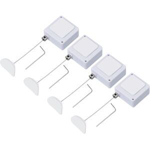 Uxcell 4 Pièces Télécommande Carrée Rétractable Lanière 3.3 Pieds Blanc Bouchon Courbé - Publicité Uxcell 4 Pièces Télécommande Carrée Rétractable Lanière 3.3 Pieds Blanc Bouchon Courbé - Publicité