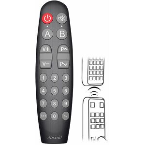 Auvisio Télécommande universelle ergonomique 5 en 1 - pour 2 appareils - Publicité Auvisio Télécommande universelle ergonomique 5 en 1 - pour 2 appareils - Publicité