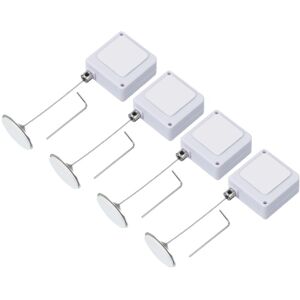 Uxcell Pour 4pcs Carré Télécommande Rétractable Lanière Pause 3.3ft Blanc Cap Ronde - Publicité Uxcell Pour 4pcs Carré Télécommande Rétractable Lanière Pause 3.3ft Blanc Cap Ronde - Publicité