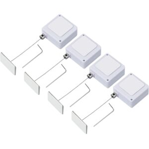 Uxcell 4 Pcs Lanière Rétractable Carrée 3.3 Ft Avec Télécommande, Blanc Pour Square Cap - Publicité Uxcell 4 Pcs Lanière Rétractable Carrée 3.3 Ft Avec Télécommande, Blanc Pour Square Cap - Publicité
