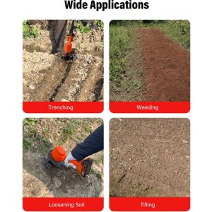 Sans Marque/générique Cordless Tiller Cultivator Battery Powered Garden Cultivator Mini Tiller For - Publicité Sans Marque/générique Cordless Tiller Cultivator Battery Powered Garden Cultivator Mini Tiller For - Publicité