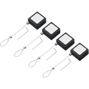 Uxcell 4 Pcs Pour Tether Carré Rétractable Télécommande Pause 3.3 Pieds, Noir (Loquets) - Publicité Uxcell 4 Pcs Pour Tether Carré Rétractable Télécommande Pause 3.3 Pieds, Noir (Loquets) - Publicité