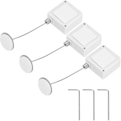 Uxcell 3pcs Lanière Rétractable Pour Télécommande 3.3 Ft Câble De Verrou Blanc - Publicité Uxcell 3pcs Lanière Rétractable Pour Télécommande 3.3 Ft Câble De Verrou Blanc - Publicité
