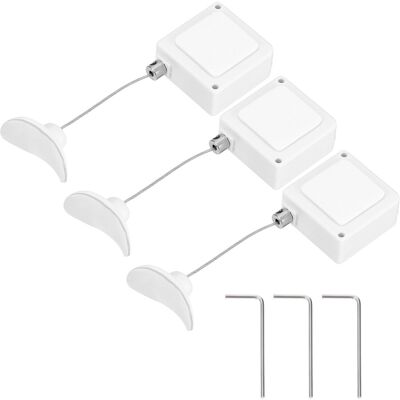 Uxcell 3 Pièces Câble De Verrouillage Pour Télécommande Rétractable 3,3 Pi Blanc - Publicité Uxcell 3 Pièces Câble De Verrouillage Pour Télécommande Rétractable 3,3 Pi Blanc - Publicité