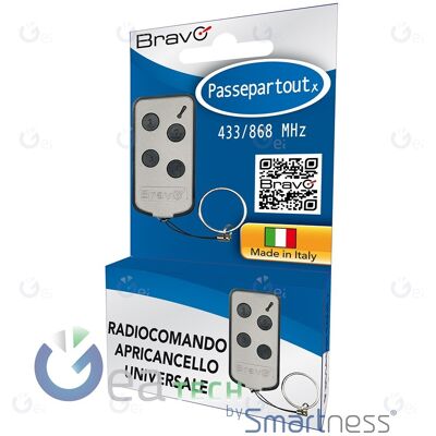Télécommande Universelle Programmable Dupricateur 433.92mhz Bravo Passepartout X - Publicité Télécommande Universelle Programmable Dupricateur 433.92mhz Bravo Passepartout X - Publicité