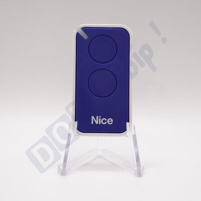Télécommande Nice Inti2 Bleu - 433.92 Mhz Émetteur À Code Tournant - Publicité Télécommande Nice Inti2 Bleu - 433.92 Mhz Émetteur À Code Tournant - Publicité