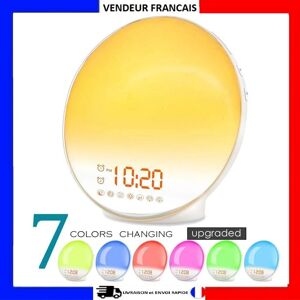 Réveil Simulateur D'Aube Crépuscule Eveil Led Veilleuse Alarme 7 Sons Nature Fm - Publicité Réveil Simulateur D'Aube Crépuscule Eveil Led Veilleuse Alarme 7 Sons Nature Fm - Publicité