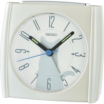 Seiko Réveil Bip Argent 8,5cm Qhe209w - Publicité Seiko Réveil Bip Argent 8,5cm Qhe209w - Publicité