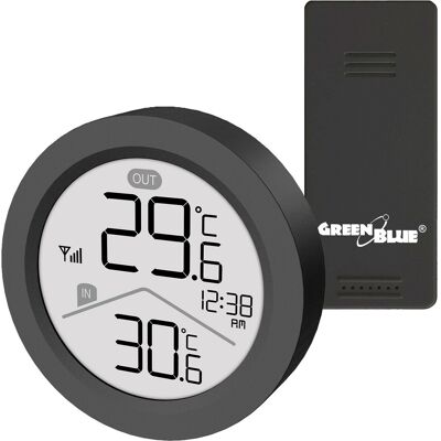 Greenblue Gb162 B Station Météo Sans Fil Avec Capteur Ip44 Écran Lcd - Publicité Greenblue Gb162 B Station Météo Sans Fil Avec Capteur Ip44 Écran Lcd - Publicité